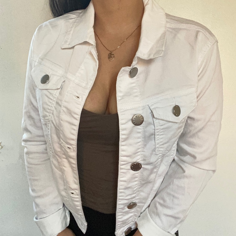 White Soft Material Jacket 🤍